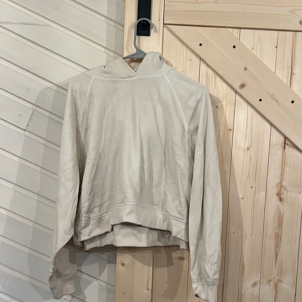 Cream Hooded Sweatshirt